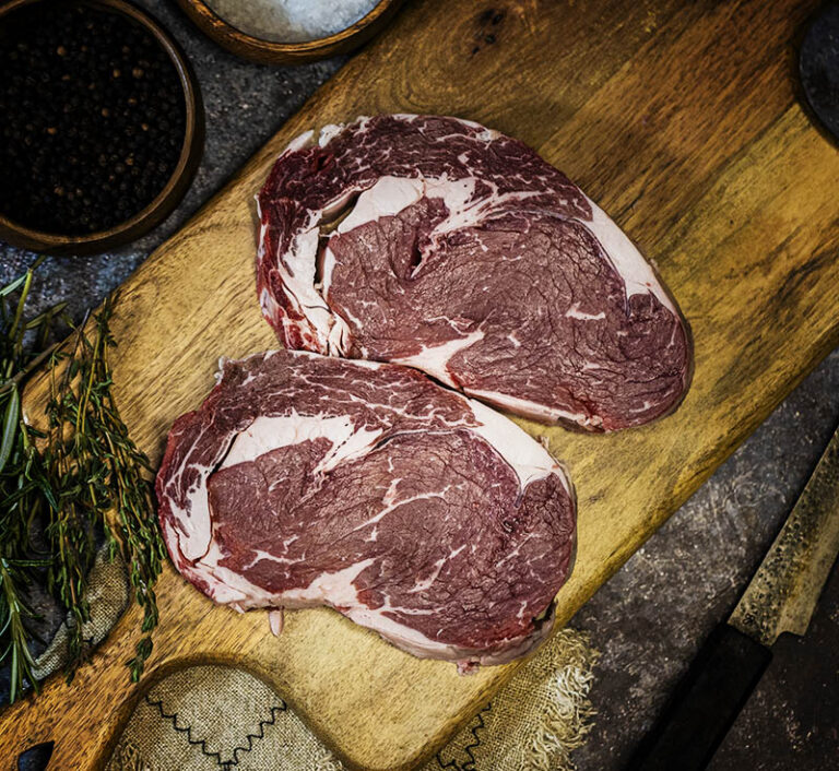 21 Day Dry Aged Rib-eye Steak from Native Breed Beef - Grasmere Farm